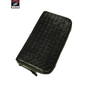 長財布 Bottega Veneta イントレチャート 長財布 ブラック