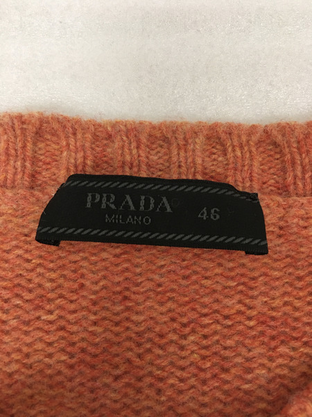 PRADA/ウールニット/46/オレンジ