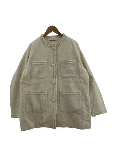 THE SHINZONE　TWEED JACKET 34　アイボリー