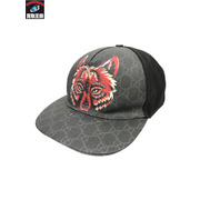 GUCCI GG SUPREME WOLF BASEBALL HAT/黒/ﾙｲｳﾞｨﾄﾝ/Louis Vuitton