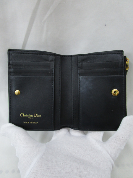 コンパクトウォレット ダリアウォレット 二つ折り財布 黒