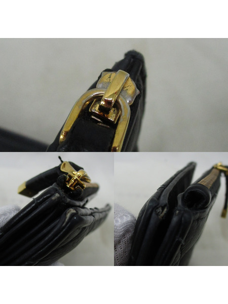 コンパクトウォレット ダリアウォレット 二つ折り財布 黒