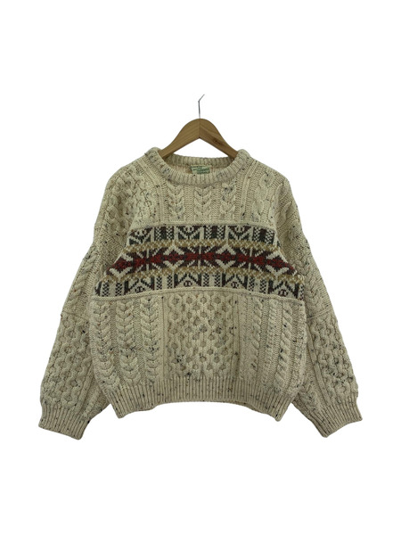 OLD・VINTAGE 90s アイルランド製 手編ミニット S[値下]