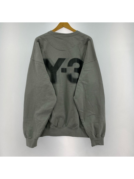 Y-3 スウェット・トレーナー 24AW ロゴバックプリント グレー(M)