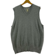 L.L.Bean ニット・セーター カシミヤ ニットベスト Vネック グレー