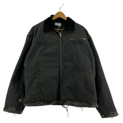 WOKE EDGE Workers Jacket (XL) ブラック ダメージ加工