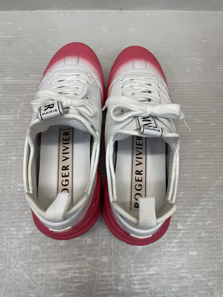 ROGER VIVIER ローカットスニーカー 36 1/2 ピンク×ホワイト