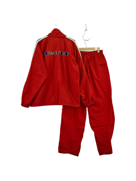 ジャケット 90s Cru ナイロントラックジャケット&パンツ セットアップ レッド