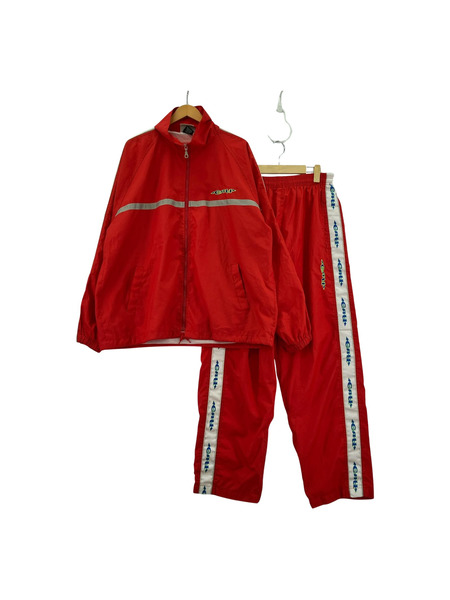 ジャケット 90s Cru ナイロントラックジャケット&パンツ セットアップ レッド