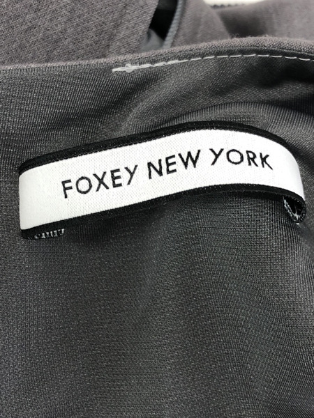 FOXEY NEW YORK N Sバイカラーワンピース サックスブルー×グレー(38)
