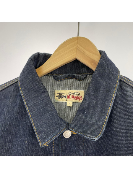 STUSSY TRUCKER JACKET DENIM L