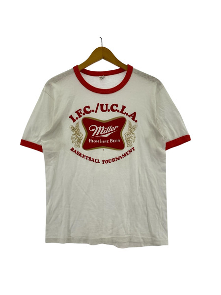 OLD・VINTAGE 半袖Tシャツ・カットソー 70s~80s リンガー usa製 (M)