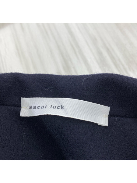 sacai luck ダウンジャケット メルトン切替ダウンジャケット NVY