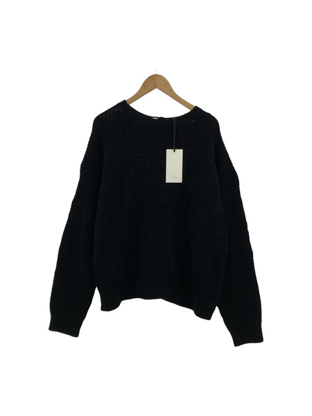 YOKE 5G BACK ZIP OVERSIZED RIB KNIT (S) YK20SS0111S-H