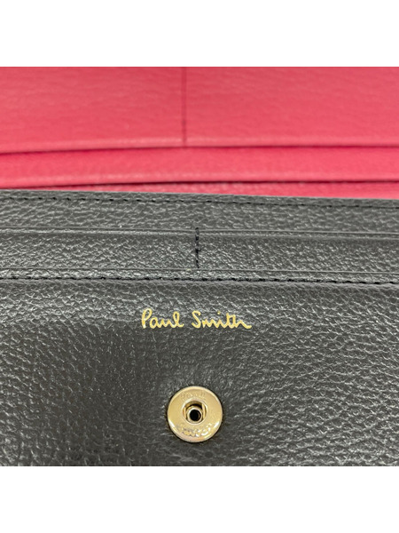 Paul Smith 長財布 黒 ピンク