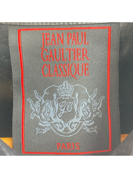 JEAN-PAUL GAULTIER CLASSIQUE 90s~ コーティング加工 ロングコート 40 黒
