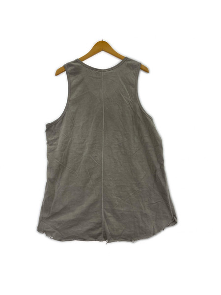 ANCELLM UNEVENNESS TANK TOP ノースリーブ タンクトップ 1 グレージュ
