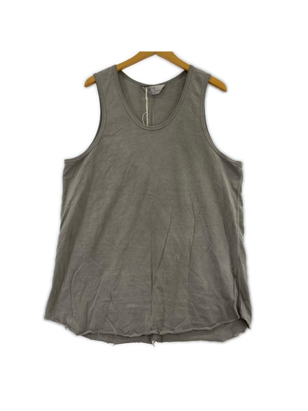 ANCELLM UNEVENNESS TANK TOP ノースリーブ タンクトップ 1 グレージュ