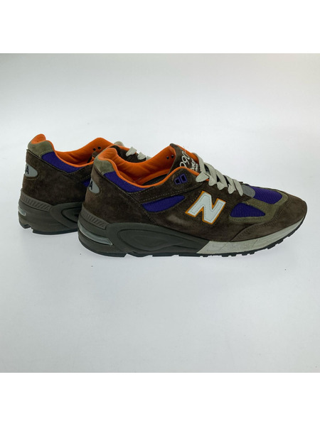 NEW BALANCE スニーカー Teddy Santis 990V2 28.0 茶紫[値下]