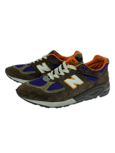 NEW BALANCE スニーカー Teddy Santis 990V2 28.0 茶紫[値下]