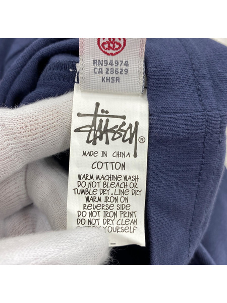 STUSSY　WORLD WIDE TRIBE Tシャツ　ネイビー　XL