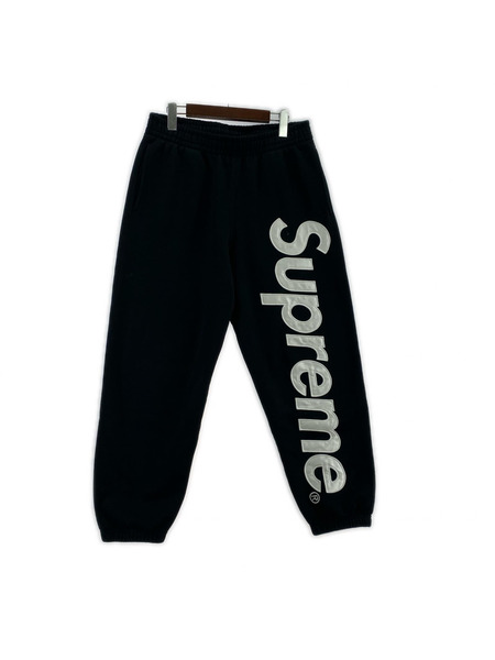 Supreme 25AW Satin Applique Sweatpant スウェットパンツ S ブラック