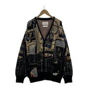 WACKO MARIA×JEAN-MICHEL BASQUIAT 22AW MOHAIR KNIT JACQUARD CARDIGAN モヘアカーディガン L