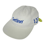 Setinn×PAPERBOY 6P CAP コラボ刺繍キャップ 白 ST-PB005