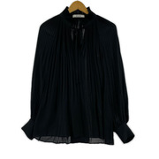 長袖シャツ L’UNE/プリーツブラウス