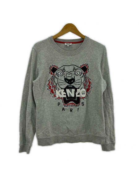 KENZO スウェット・トレーナー タイガー刺繍スウェット グレー