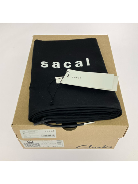 Sacai×Clarks 23SS Hybrid Wallabee Boot 23-03070M 黒 (UK7)