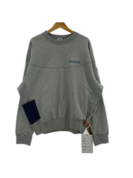 SUNSEA TECHNOLOWGIA SWEATSHIRT SUNSEA3108 グレー (3) タグ付キ