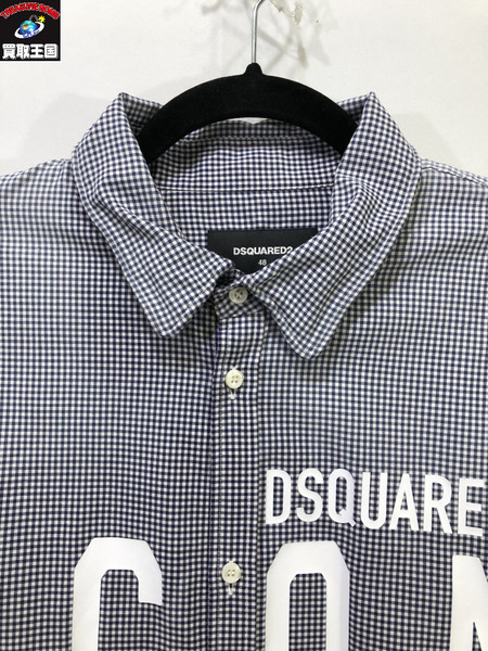 DSQUARED2　L/Sチェックシャツ（48）/ディースクエアード