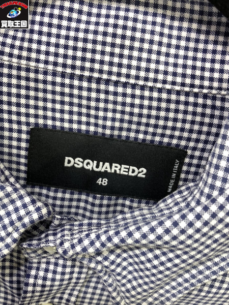 DSQUARED2　L/Sチェックシャツ（48）/ディースクエアード