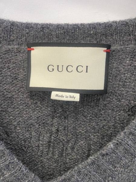 GUCCI　セーター　カシミヤ混　グレー　L[値下]