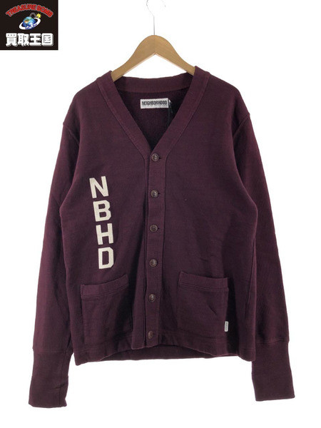 NEIGHBORHOOD L S SLUB C-CARDIGAN BORDEAUX S[値下]