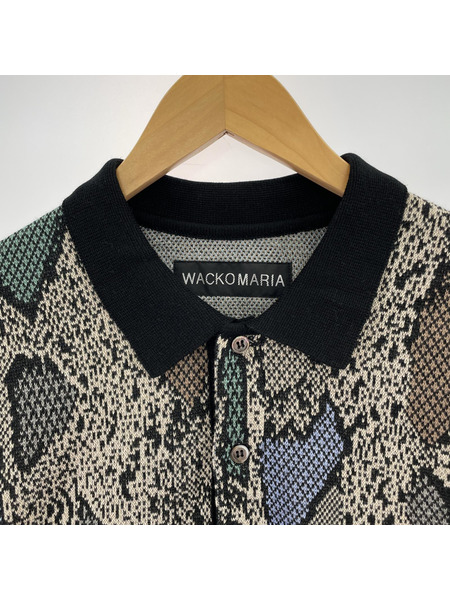 WACKO MARIA PYTHON KNIT POLO S