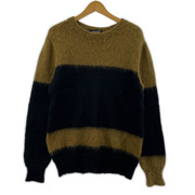 CYbER dYNE モヘヤ混ニット ブラック×カーキ