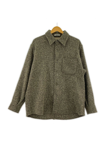 AURALEE 長袖シャツ HOMESPUN TWEED SHIRT-3