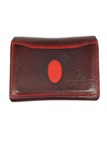 コンパクトウォレット 池之端銀革店 カードケース 赤系