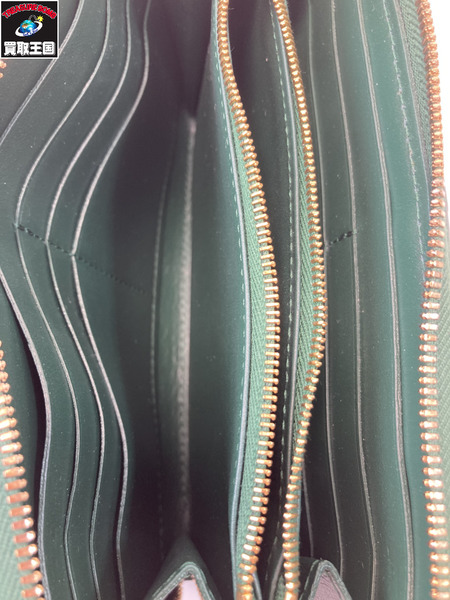 Bottega Veneta ボッテガベネタ カセットジップ ラウンドウォレット グリーン