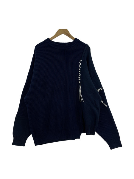 ROTOL 1LDK別注 FRANKEN CREW NECK KNIT 2 ネイビー