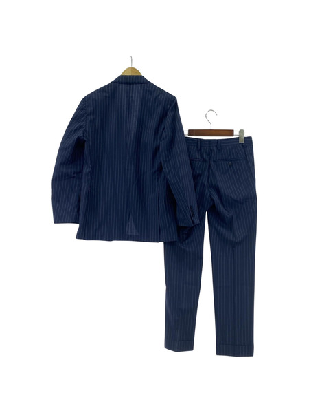 LARDINI ストライプ スーツ セットアップ 44 ネイビー[値下]