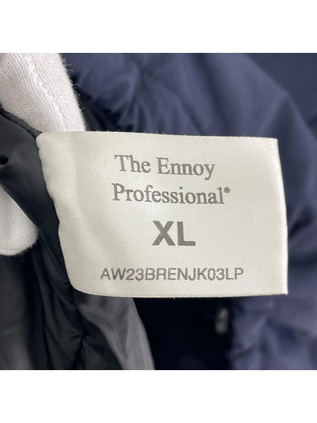 ennoy 23AW ナイロンパテッドジャケット 中綿シャカシャカ XL ネイビー