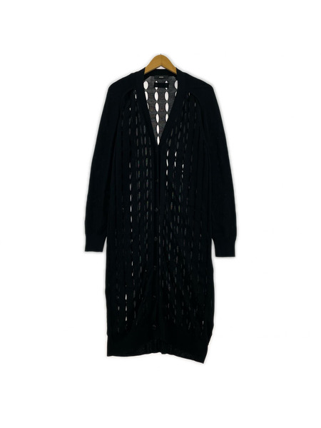 DIESEL カーディガン メッシュ ロング 黒