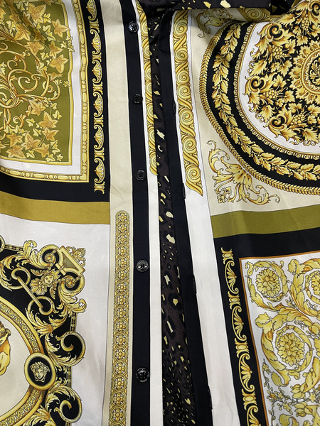 VERSACE シルク100％ バロックモザイク 総柄シャツ 40 A88738 A88738