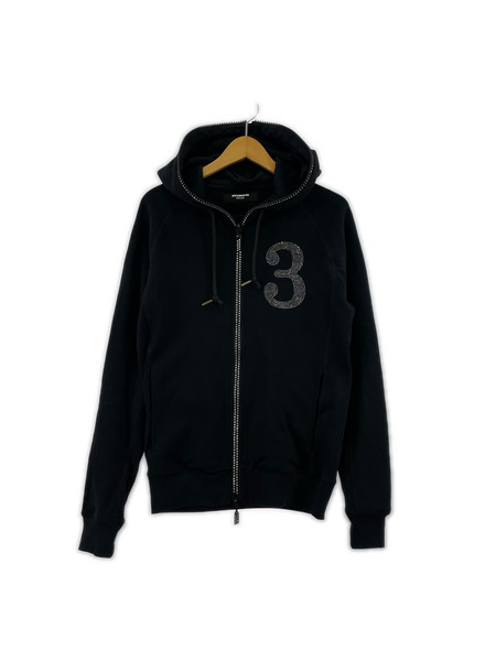 1 piu 1 uguale 3 セットアップ ラインストーンパーカー