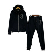 1 piu 1 uguale 3 セットアップ ラインストーンパーカー