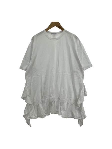 COMME des GARCONS SHIRT ラッフルディティールT M ホワイト