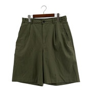 STUSSY Volume Pleated Short Stripe Olive W30